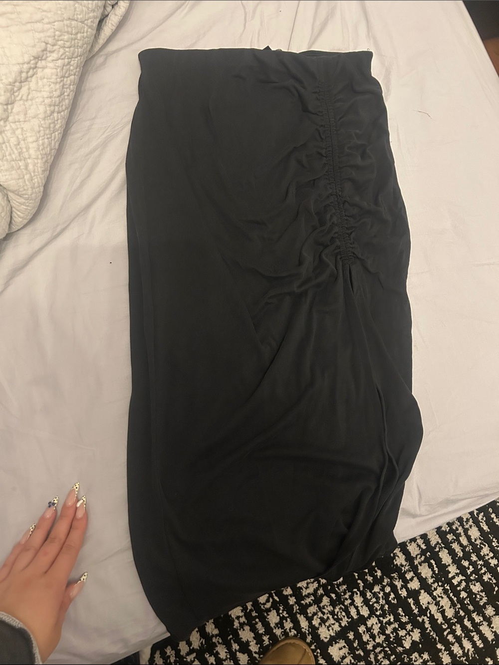 Midi ruched dynamite skirt